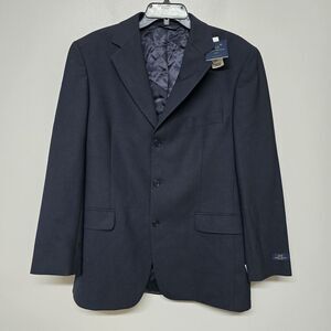 Brooks Brothers Classic-Fit Stretch Wool‎ Blend Suit Jacket, Navy Blue, 41 Reg